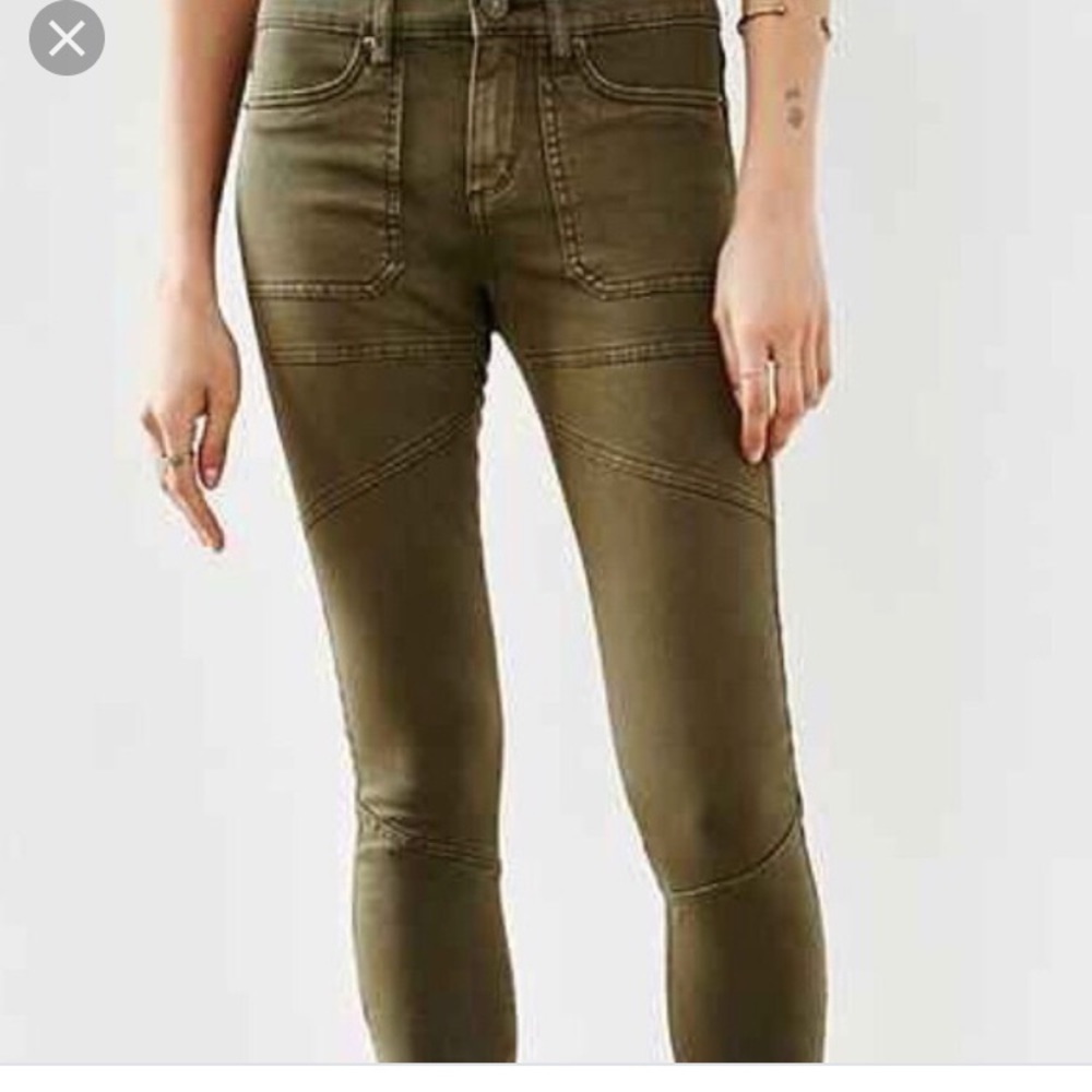 BDG olive green slim cargo pant